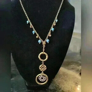 Lia Sofia Triad Turquoise Necklace